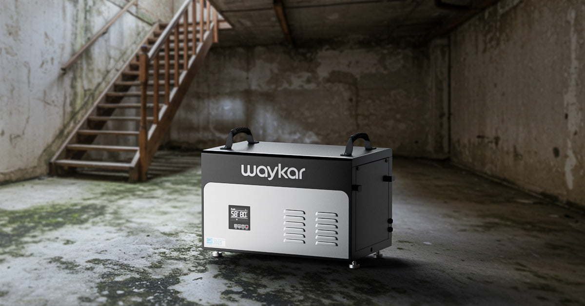 130 pints energy efficient dehumidifier for basement and crawl space
