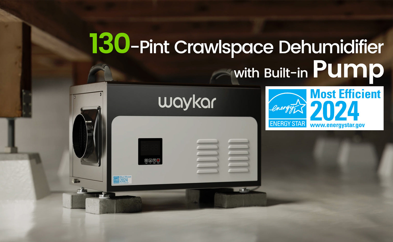 130 Pints Crawl Space Dehumidifier