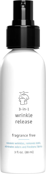No-Iron Wrinkle Release Spray – 3 oz, USDA Biobased, Cruelty-Free, Travel-Friendly