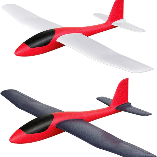 2 Pcs Foam Glider Airplane Toys – 33.8" Super Large Hand-Throwing Planes for Outdoor Play & STEM Learning