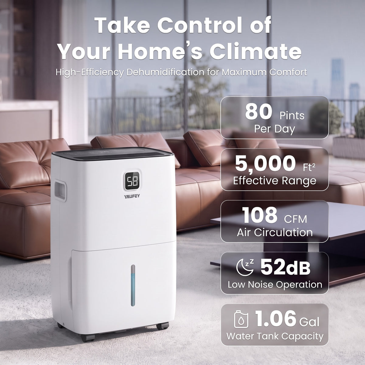 Pre-Sale: 80/150 Pints Whole-Home Dehumidifier with Smart Controls.