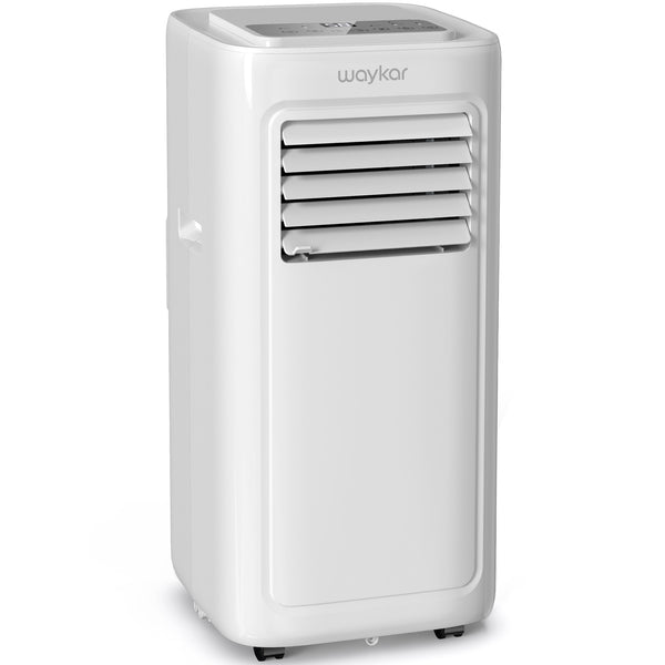 9,000 BTU Portable Air Conditioner, Up to 450 Sq. Ft. Spce Coverage with Air-Cooled Condensers, 3-in-1 Room Air Conditioner with Drain Hose, 24-Hr Timer
