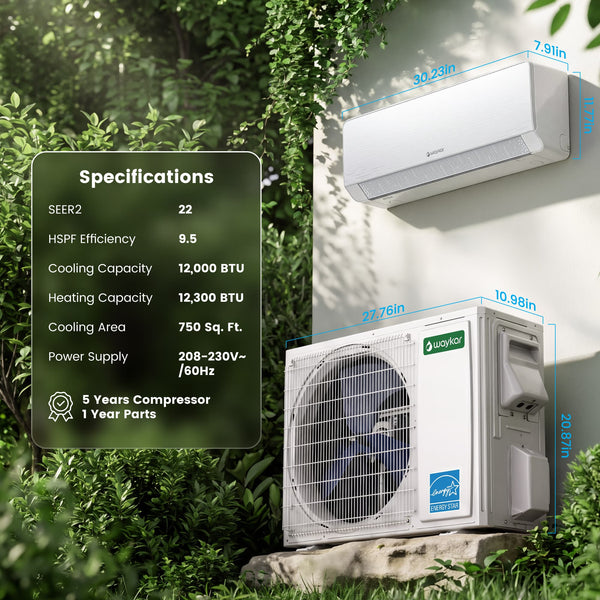 Waykar 12000 BTU Mini Split Air Conditioner, Coming Soon