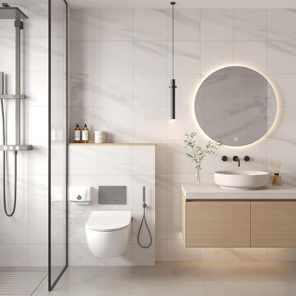 Peel and Stick Backsplash Tiles – 20 Sheets, 12" x 12" PVC Self-Adhesive Wall Panels | White