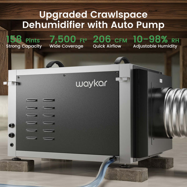 158 Pints Crawl Space Dehumidifier with Pump and Remote