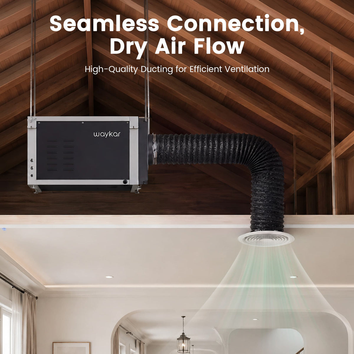Flexible Aluminum Venting Hose for Dehumidifiers, Air Conditioners & HVAC Systems