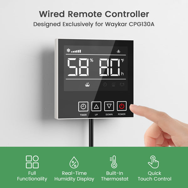 CPG130A Wired Remote Controller for Waykar Commercial Dehumidifier, Humidity Control Within Reach [XSB-CPG130A]
