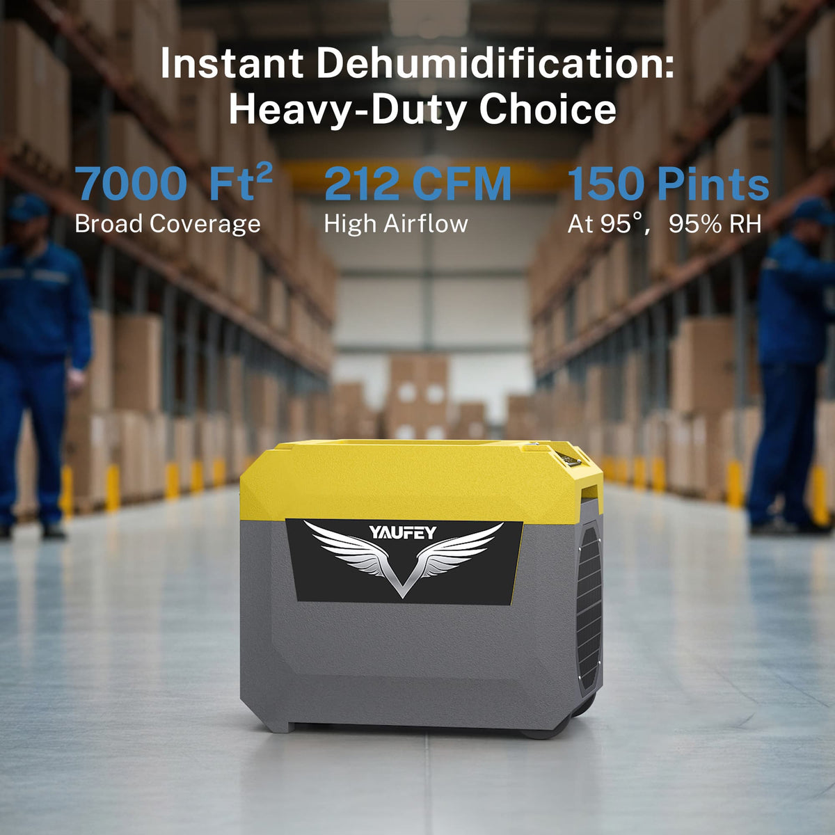 Pre-Sale: 150 PPD Professional-Grade Dehumidifier with Pump, Commercial Dehumidifier for Basements, Warehouses & Job Sites