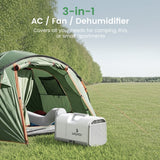 Camping AC with exhaust hoses