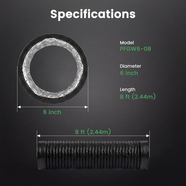 Flexible Aluminum Venting Hose for Dehumidifiers, Air Conditioners & HVAC Systems
