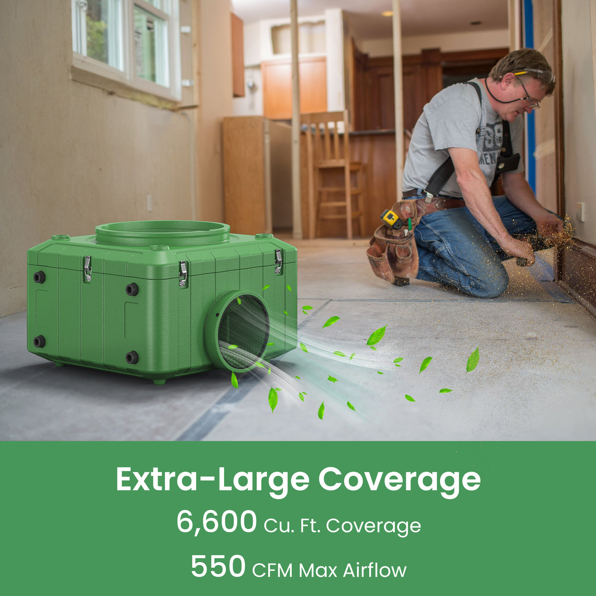 3-Stage Filtration Air Scrubber – Stackable Design for Home and Industrial Use