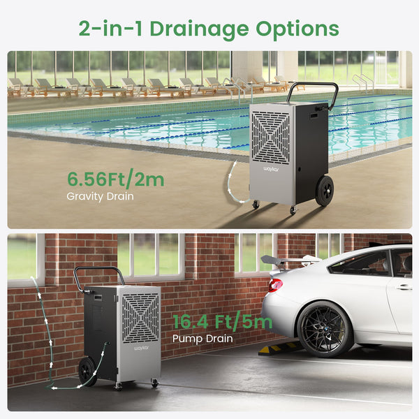 waykar dehumidifier with pump drain hose
