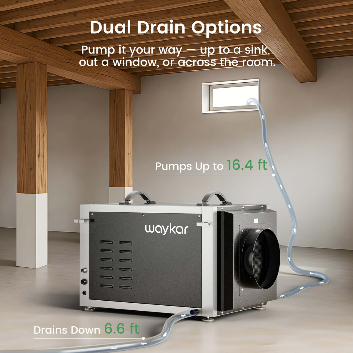 158 Pints Crawl Space Dehumidifier with Pump and Remote