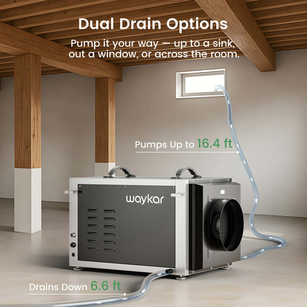 158 Pints Crawl Space Dehumidifier with Pump and Remote