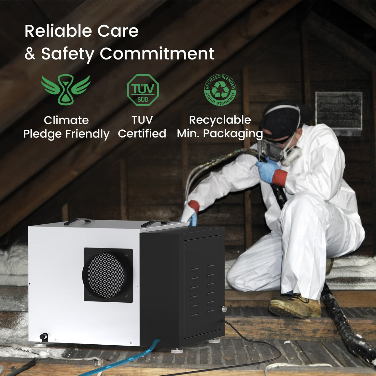 158 Pints Crawlspace Dehumidifier with Built-in Pump