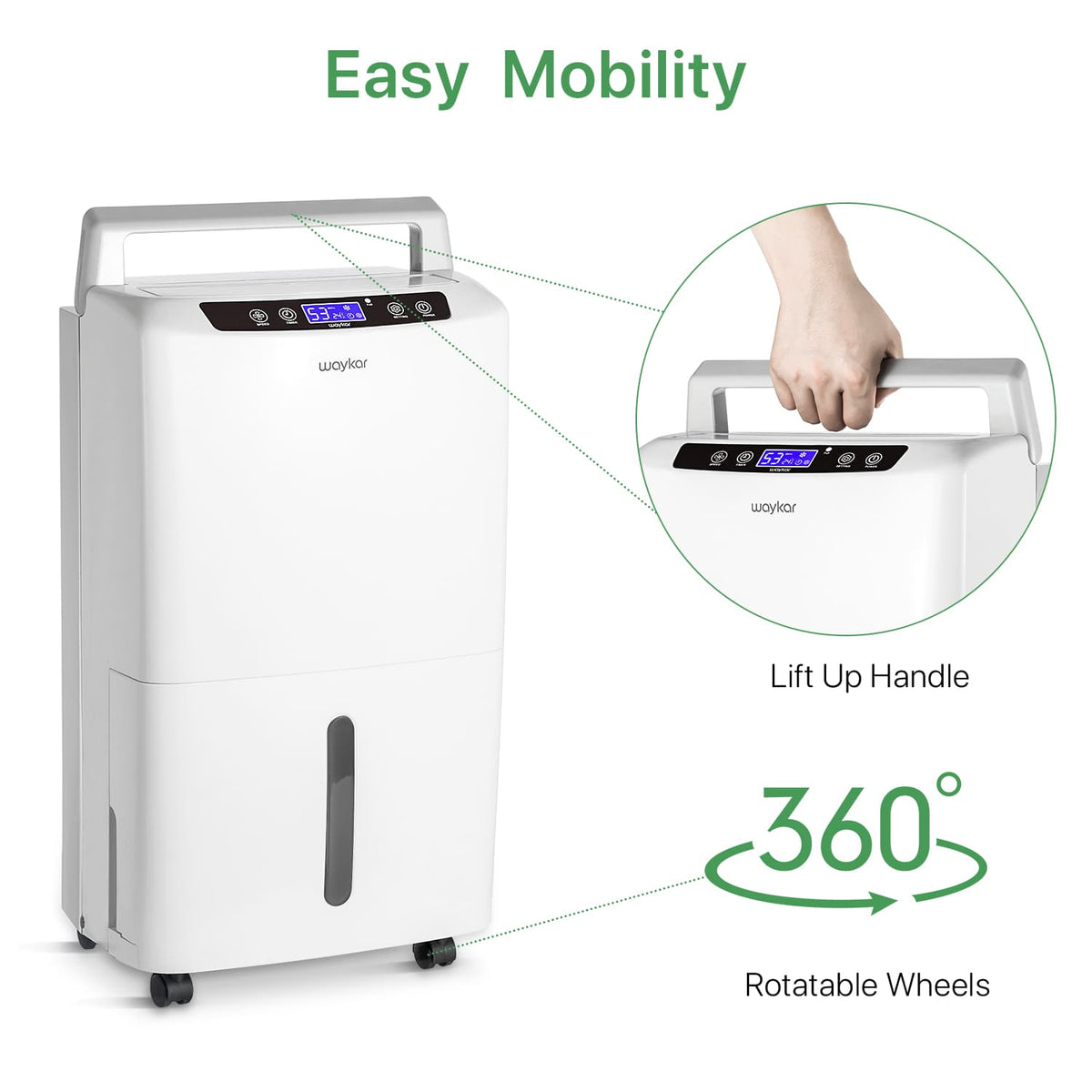 2000 Sq. Ft Dehumidifier for Home, 34 Pints Strong