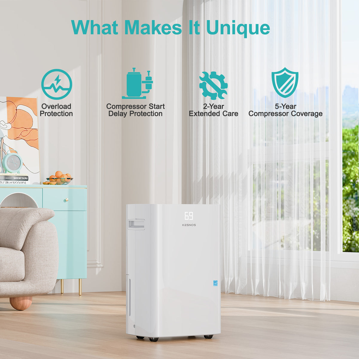 Pre-Sale:Whole-Home Dehumidifier for Basement, 80-Pint Model