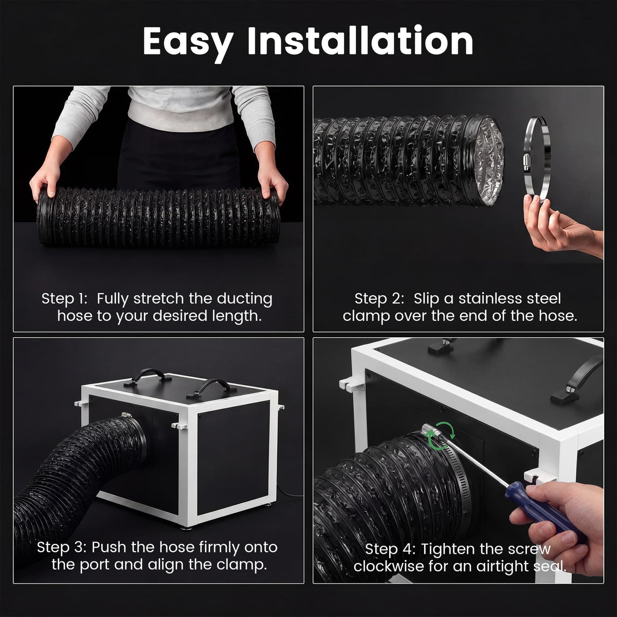 Flexible Aluminum Venting Hose for Dehumidifiers, Air Conditioners & HVAC Systems