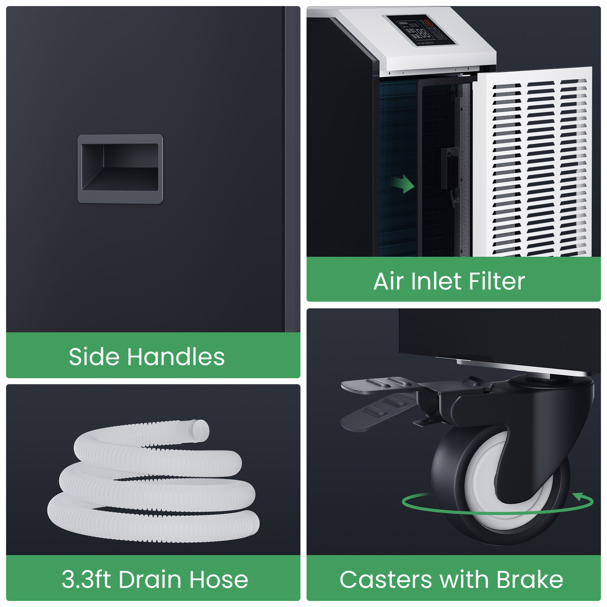 291-Pint Commercial and Industrial Dehumidifier: For Spaces Up to 9,000 Sq. Ft with Intelligent Touch Control