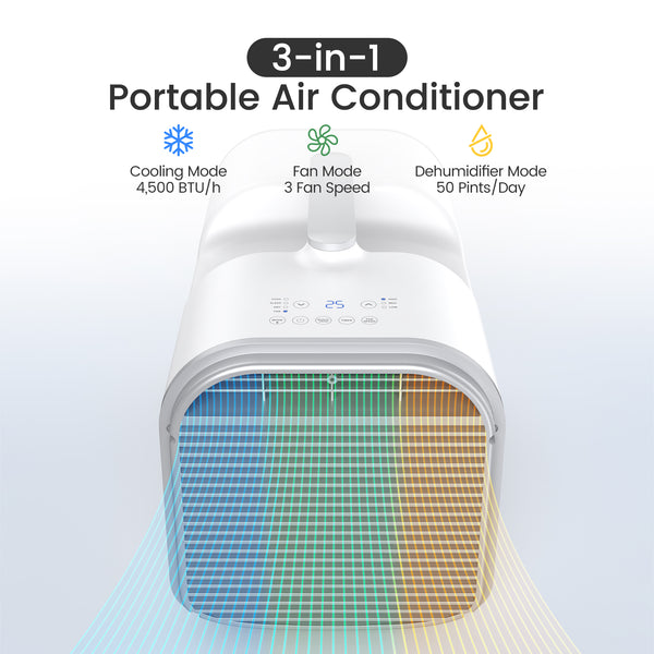 4500 BTU Portable AC with Remote, Cools 150 Sq. Ft.