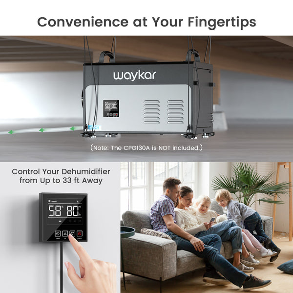 Wired Remote Controller for Waykar CPG130A Commercial Dehumidifier, Humidity Control Within Reach