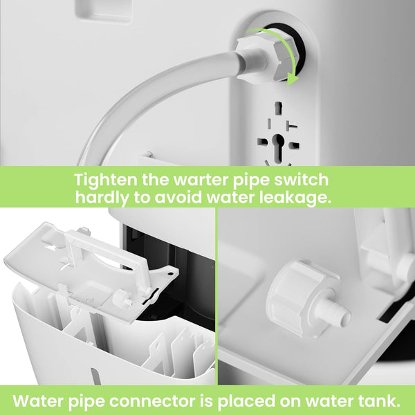 150-Pint Commercial Dehumidifier: For spaces up to 7,000 Sq. Ft, Drain Hose and 2.03 Gal Water Tank