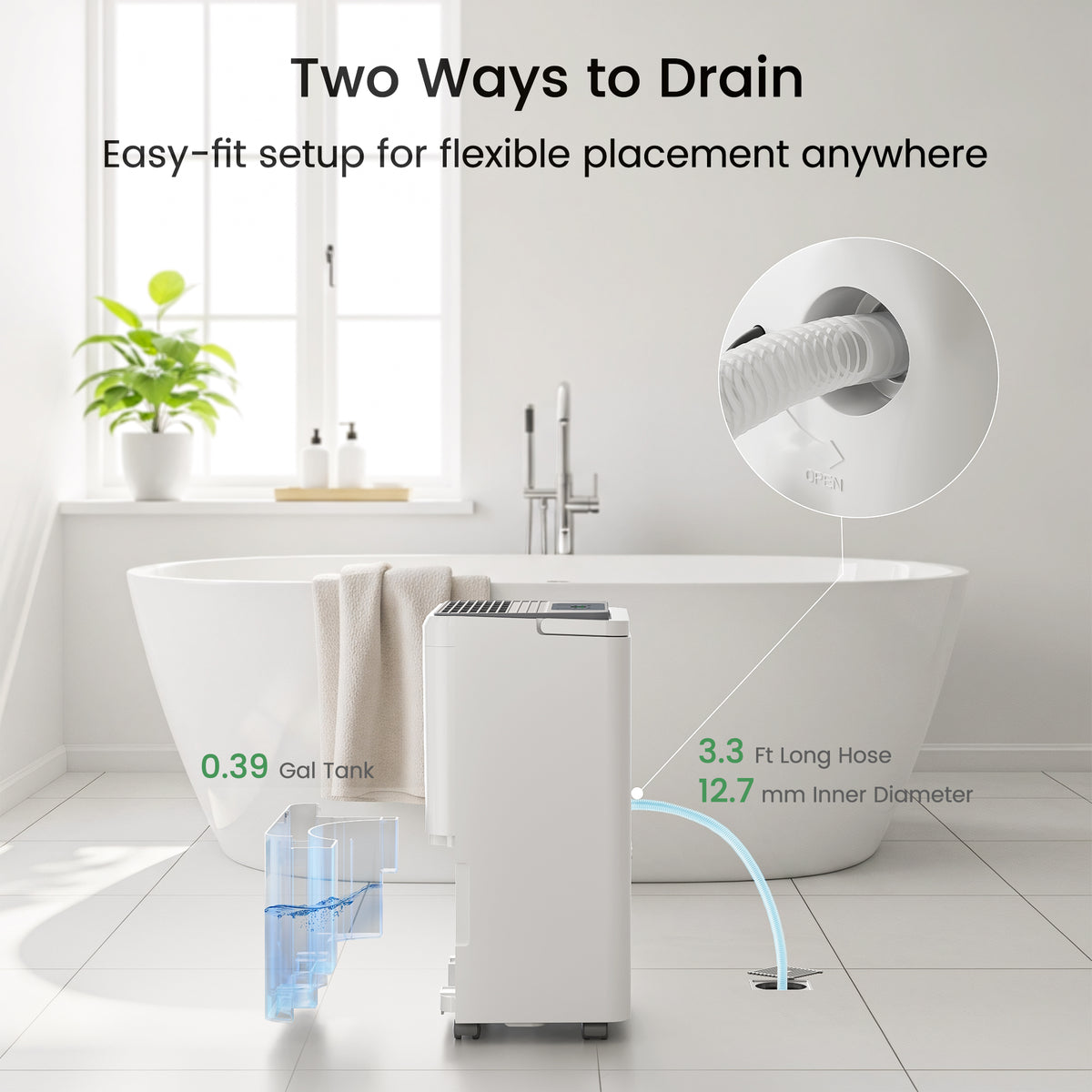 2000 Sq. Ft. Home Dehumidifier, 30 Pints Dehumidifier for Home, Basement Dehumidifier [CTH30A]