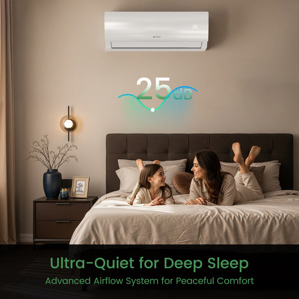 12,000 BTU Ductless Mini Split Air Conditioner & Heater, 20.5 SEER2 Efficient with App Control
