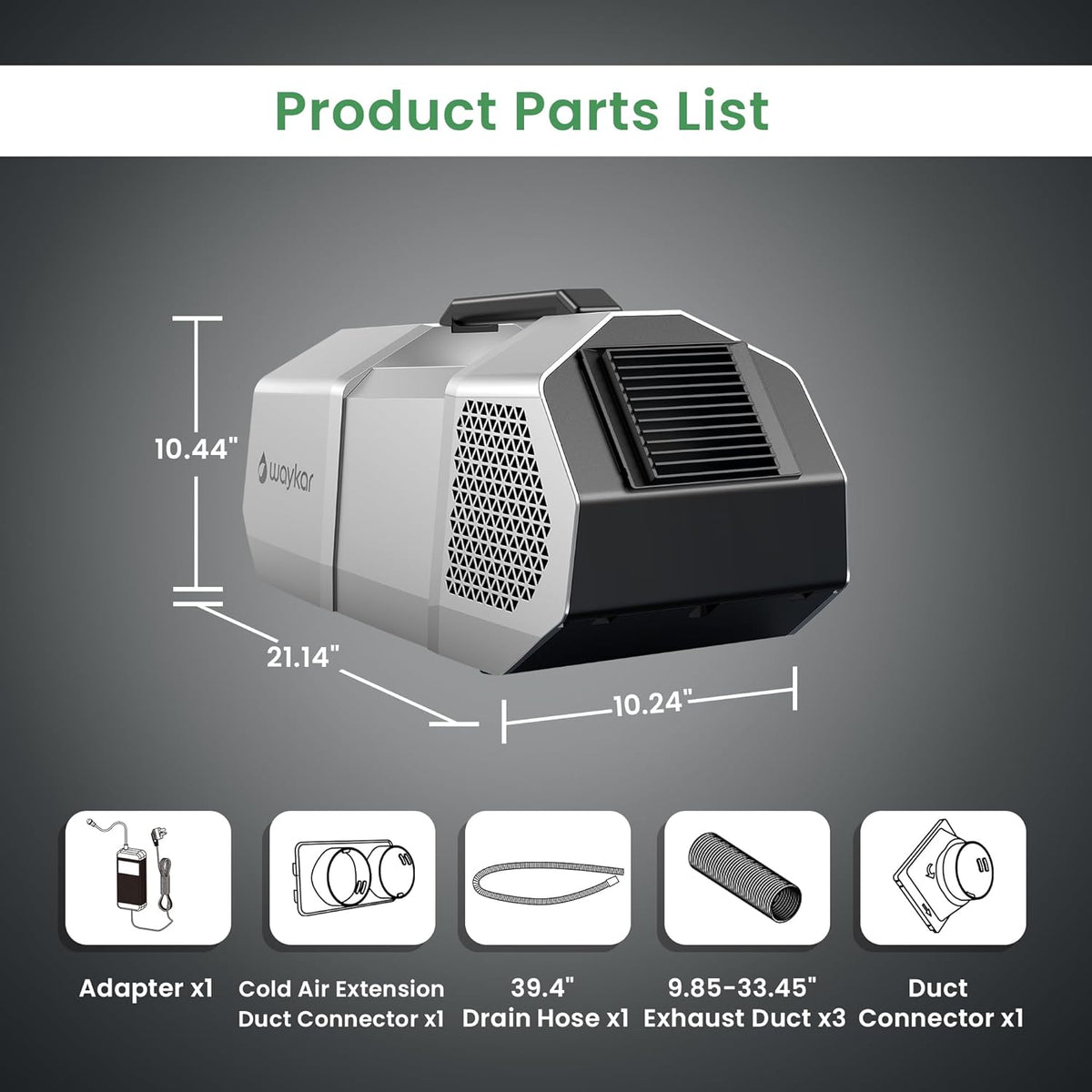 1450 BTU Portable Air Conditioner - Compact & Easy to Install for Tent, RV, Outdoor Events - Ideal for Camping & Emergency Use, Indoor/Outdoor Cooling
