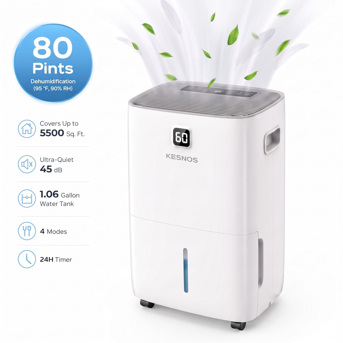 Pre-Sale: 80 Pints ENERGY STAR Home Dehumidifier