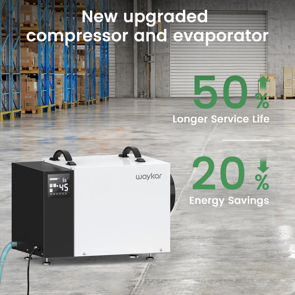 125-Pint Crawlspace Dehumidifier, Down to 10%RH Dry, Pump Model Optional