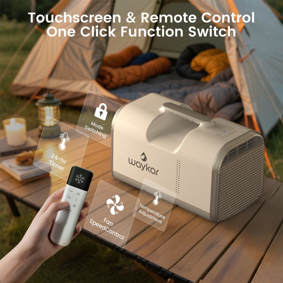 Tent AC with remote control