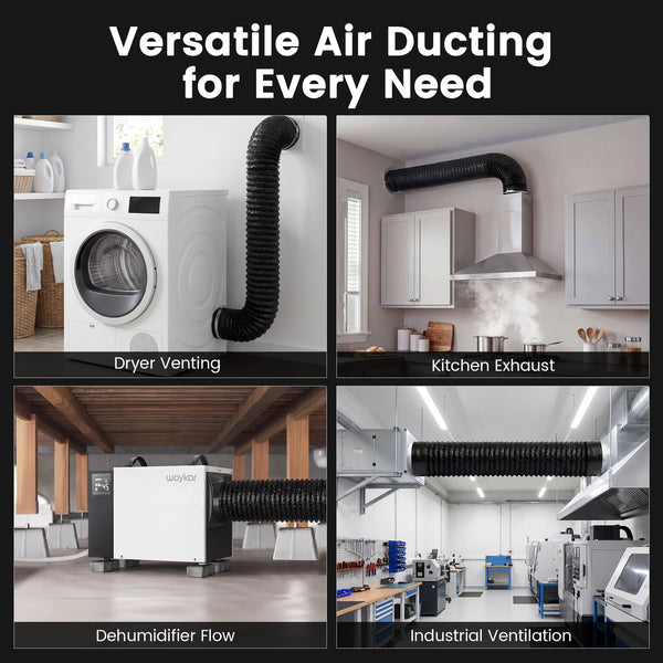Flexible Aluminum Venting Hose for Dehumidifiers, Air Conditioners & HVAC Systems