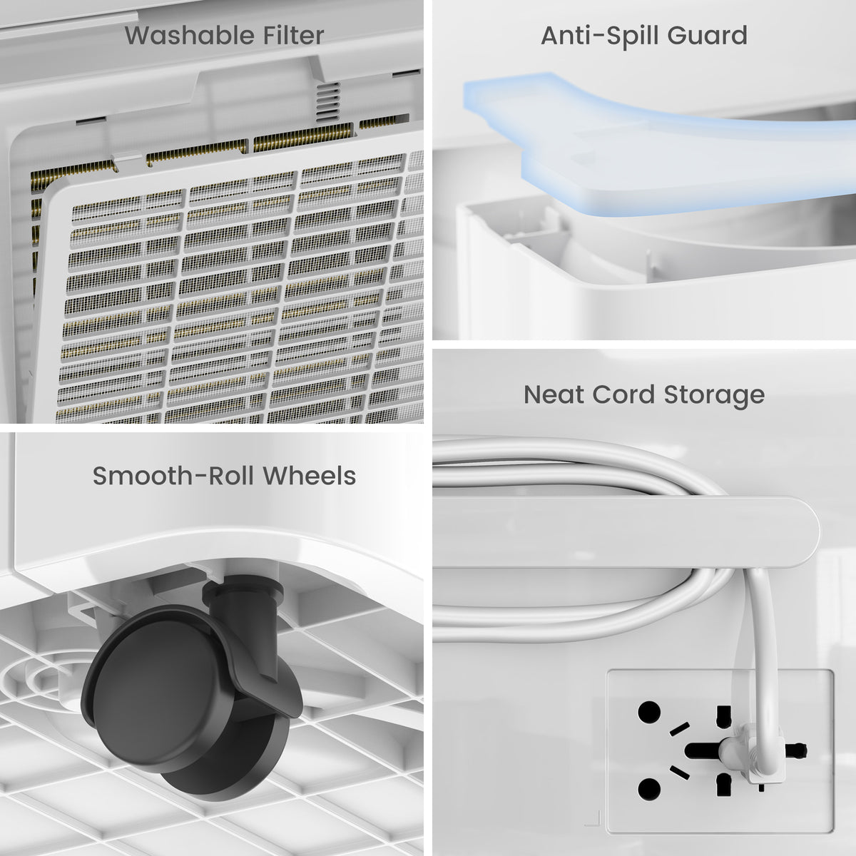 Sitvon 10-Pint Pro Energy Star Energey Efficient Dehumidifier for Home, Basement and Large Room 1,500 Sq. ft Coverage Area - Quiet with Humidity Control, Timer, Drain Hose and Water Tank
