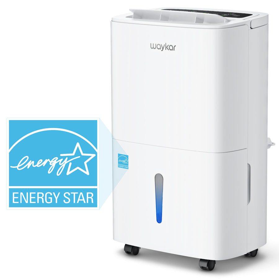 80-Pint Dehumidifier: For Spaces up to 5,000 sq ft with Drain Hose, Handle, Auto Defrost and Self Drying Features