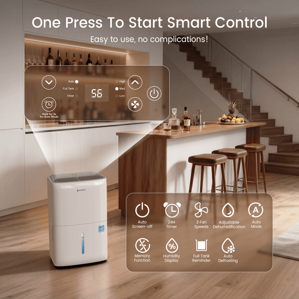 CTH Super Quiet ENERGY STAR Dehumidifier with Fixed Vent, Pump Optional