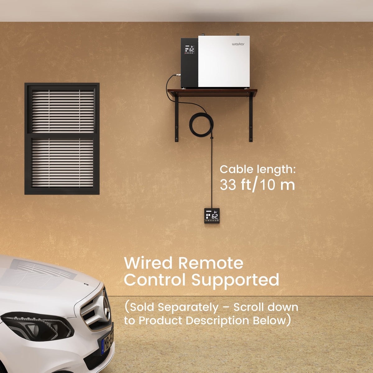 158 Pints Ductable Crawlspace Dehumidifier with Pump and Drain Hose (Optional Remote Controller)