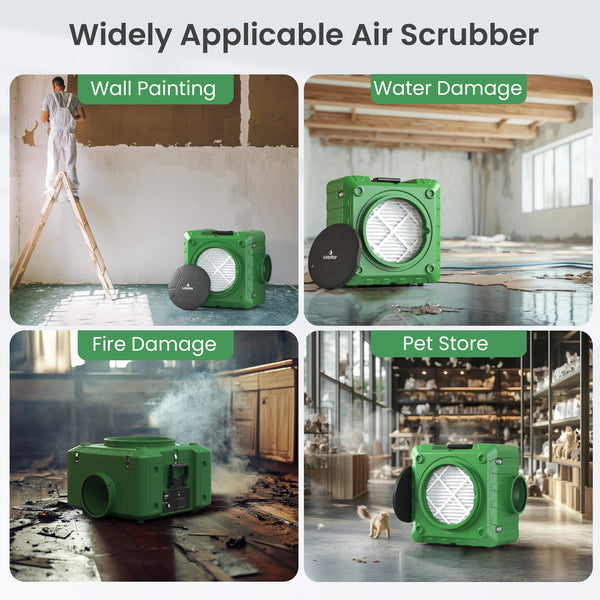 3-Stage Filtration Air Scrubber – Stackable Design for Home and Industrial Use