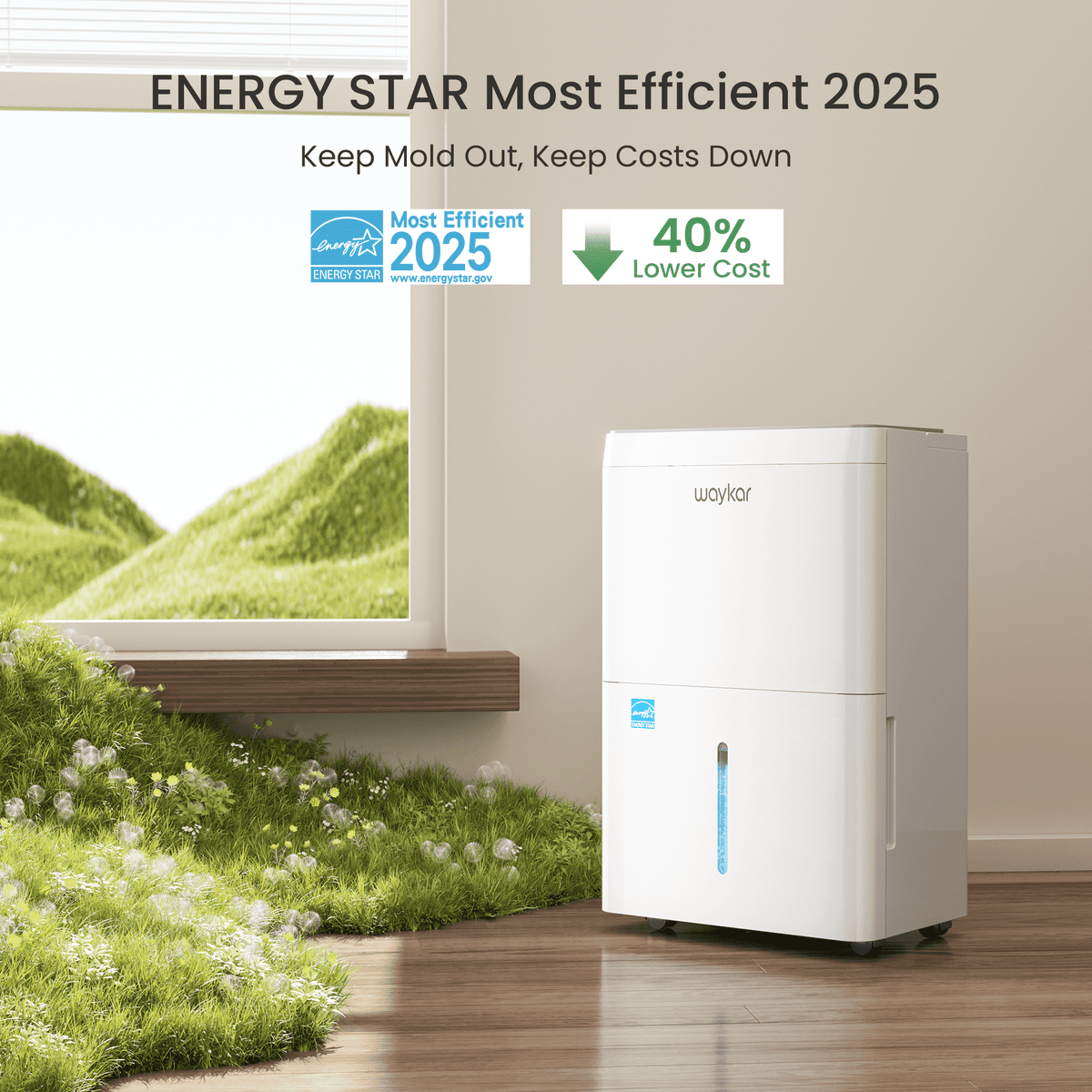 Pre-Sale: 120 Pints Dehumidifier with 1.24 Gal Tank