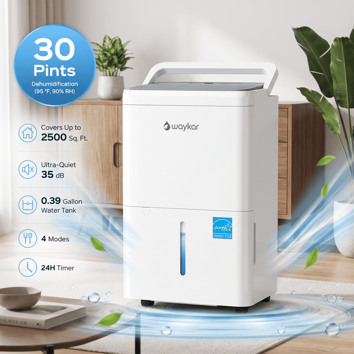 Pre-Sale: 30 Pints Dehumidifier with Auto Comfort Mode