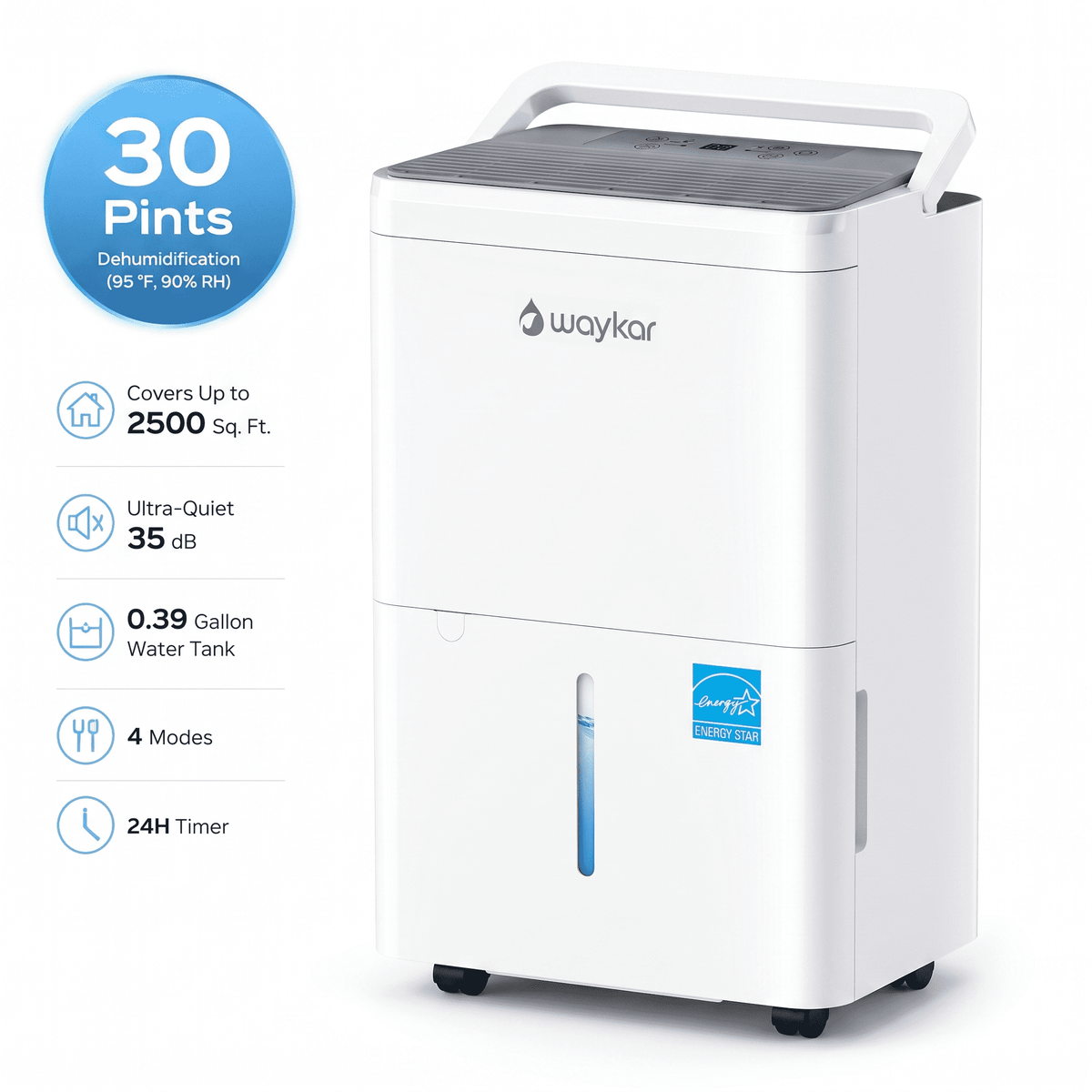 Pre-Sale: 30 Pints Dehumidifier with Auto Comfort Mode