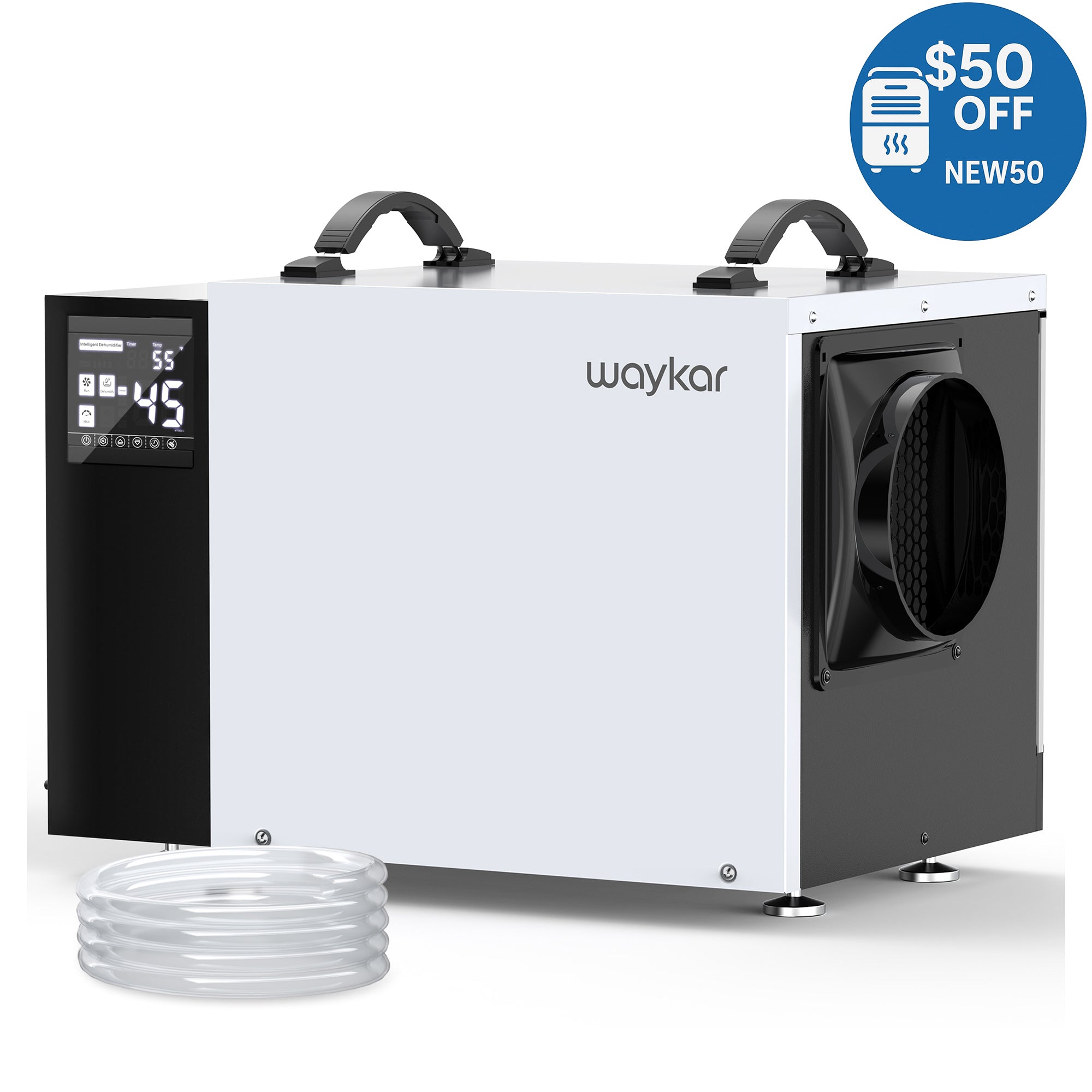 125-Pint Crawlspace Dehumidifier, Down to 10%RH Dry, Pump Model Optional [AFW2.0D/AFW2.0DPM]