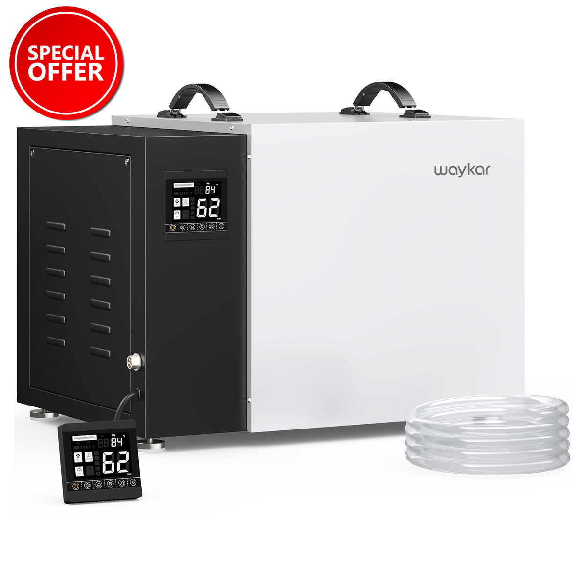 158 Pints Crawlspace Dehumidifier with Built-in Pump, 6,500 Sq. Ft. Basement Dehumidifier [AFW2.5D]