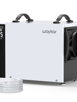 125 Pint Crawl Space Dehumidifier with Pump & Drain Hose for Basements, Commercial & Water Damage Spaces up to 6500 Sq. Ft., Compact, Strong Dehumidification, 5-Year Quality Coverage