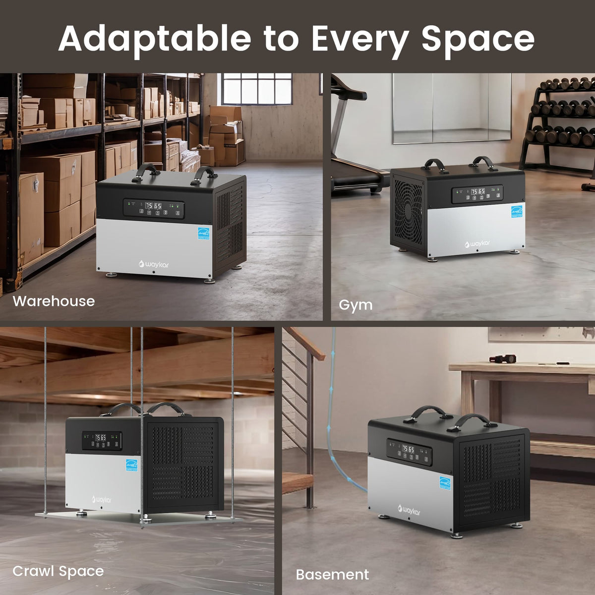 Waykar  70 Pints ENERGY STAR Crawl Space Dehumidifier with Pump