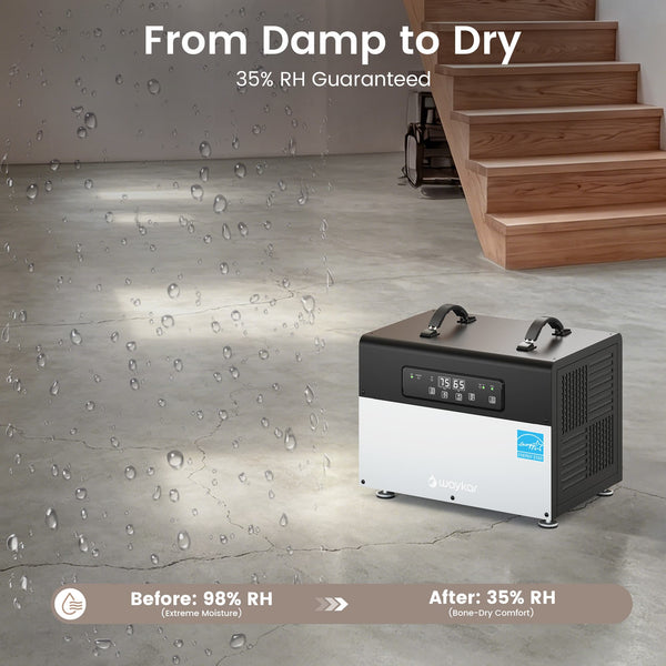Waykar  70 Pints ENERGY STAR Crawl Space Dehumidifier with Pump