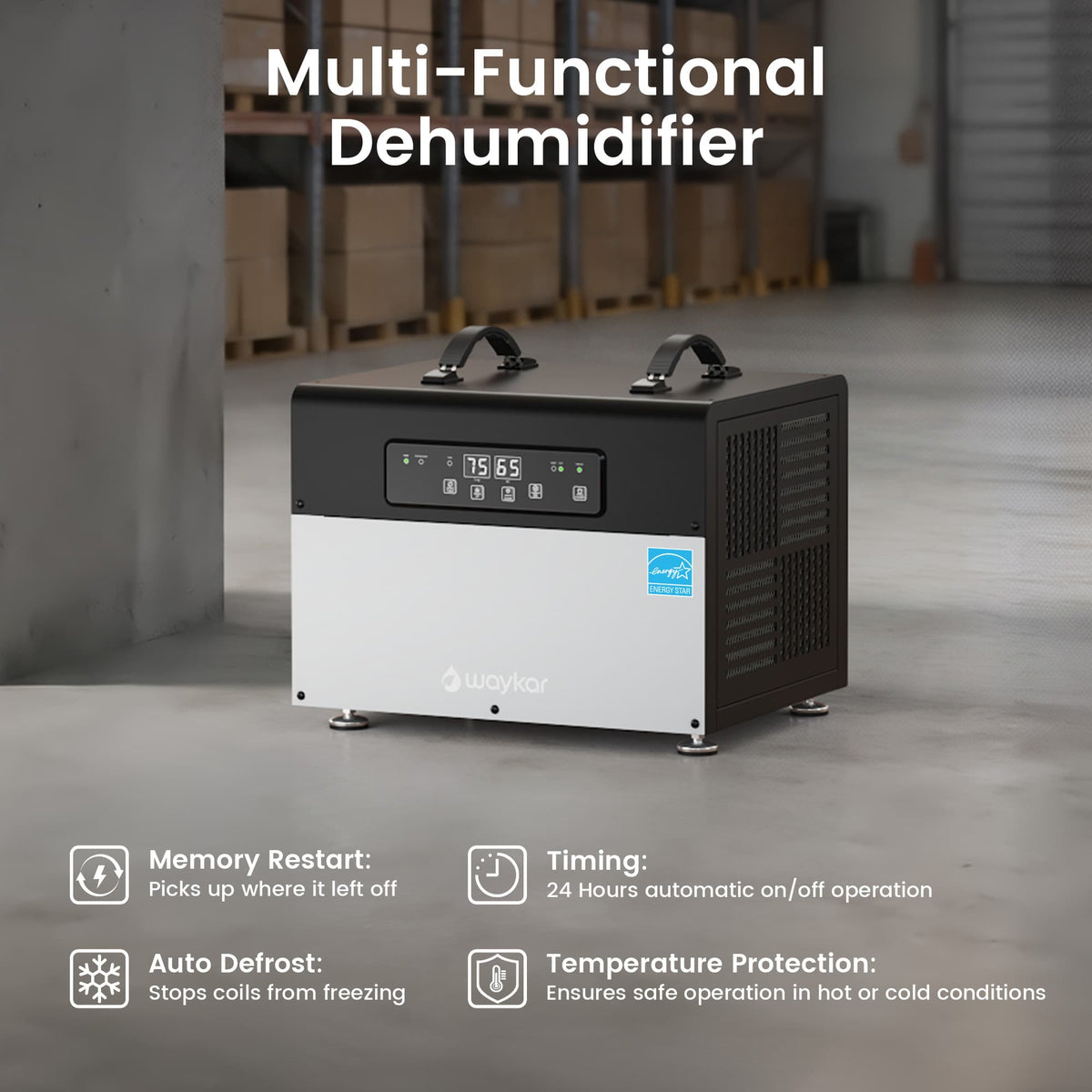 Waykar  70 Pints ENERGY STAR Crawl Space Dehumidifier with Pump