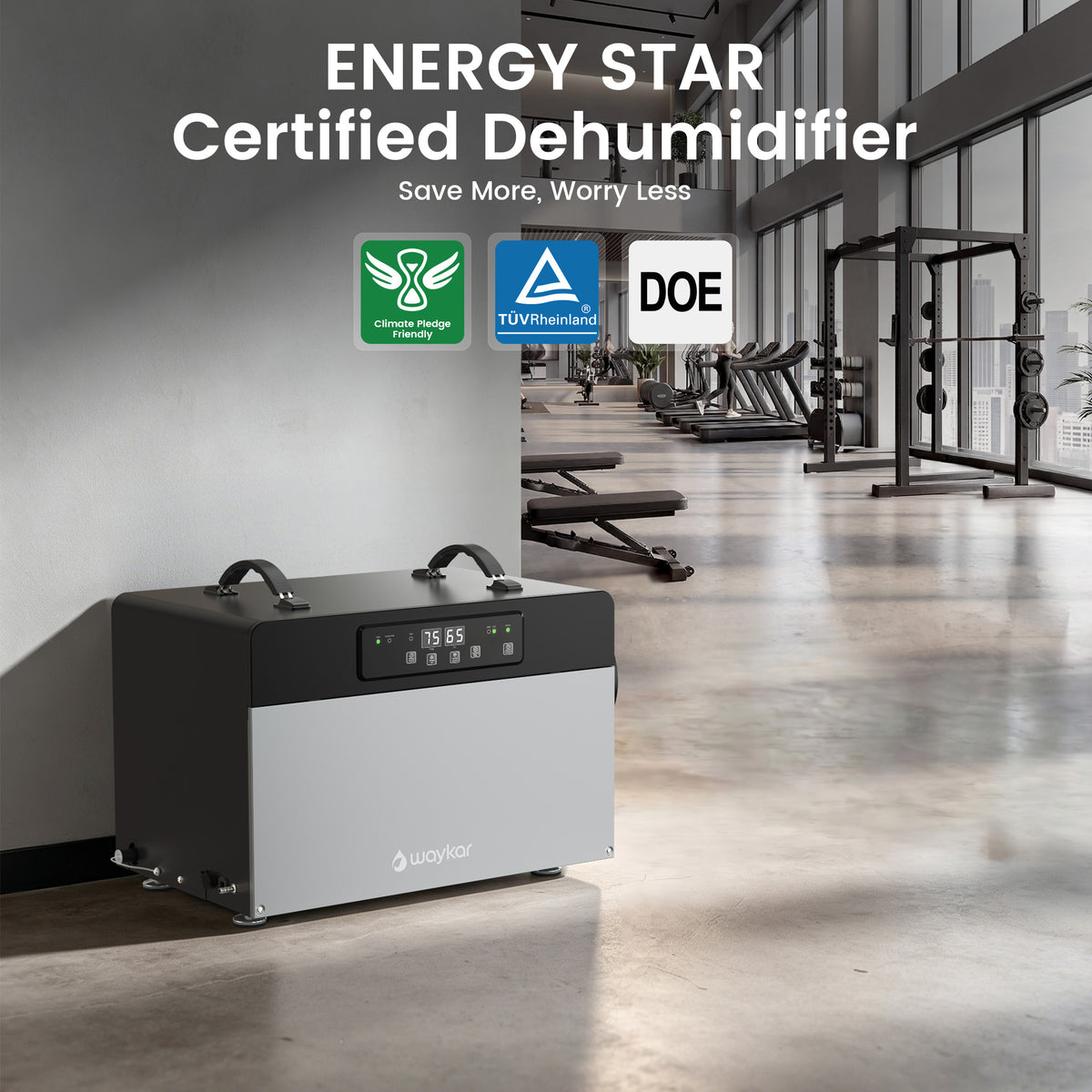 Waykar ENERGY STAR Crawl Space Dehumidifier with Pump, 70 Pints or 125 Pints Optional