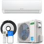 Waykar 24000 BTU Mini Split Air Conditioner and Heater, 230V 22 SEER2 WiFi Smart Inverter Ductless AC, R32 Pre-Charged, 22dB Ultra Quiet, Alexa, Cools/Heats 2000 Sq.Ft.