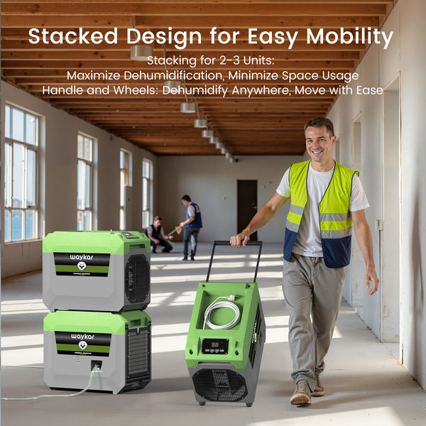 150 Pints Commercial Dehumidifier with Pump for Basement Warehouse & Job Sites